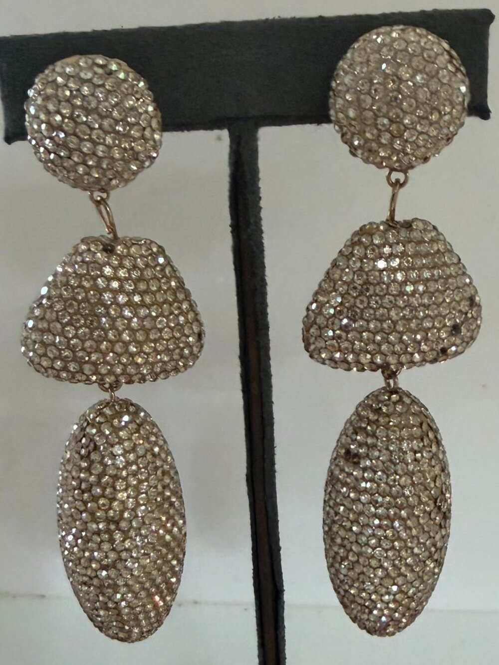 Bauble Bar Pave Rhinestone Drop Earrings